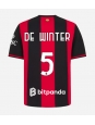 Moške Nogometnih dresov AC Milan Koni De Winter #5 Domači 2026-27 Kratki rokavi Moške Nogometnih dresov AC Milan Koni De Winter #5 Domači 2026-27 Kratki rokavi
